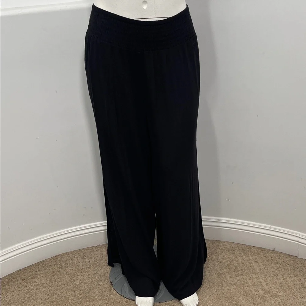 Shade & Shore Gauze Black Women's Cover Up Lounge Pants Size 2X (20-22) NWOT
